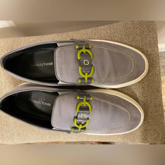 Donald Pliner Men's Andor Bit Slip-on Sneaker In Silver Mesh - Picture 3 of 11